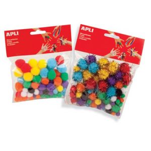 BLISTER 78 POMPONS COULEURS ASSORTIES