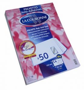 PAQUET 50 ENVELOPPES BLANCHES 229X324MM