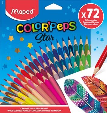POCHETTE 72 CRAYONS COULEUR MAPED